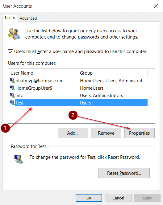 Standard account to administrator account Windows 10 pic2