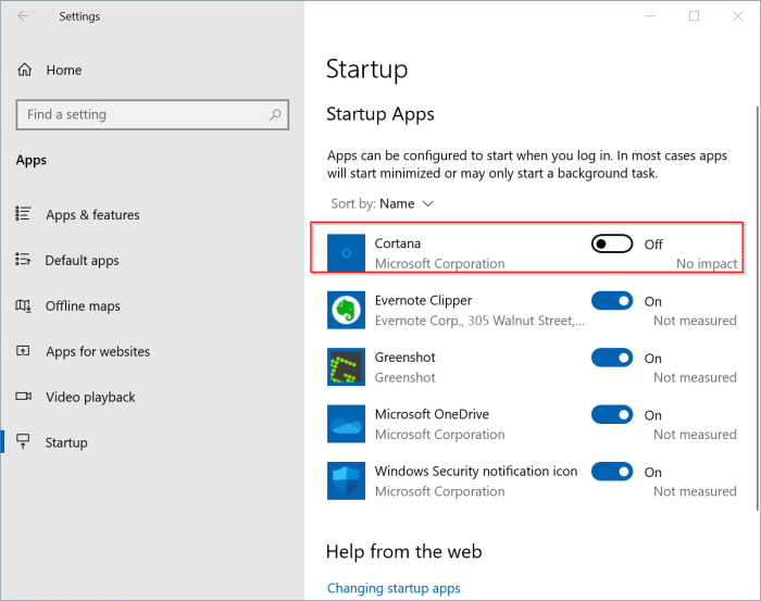 Stop cortana from loading with Windows 10 pic4