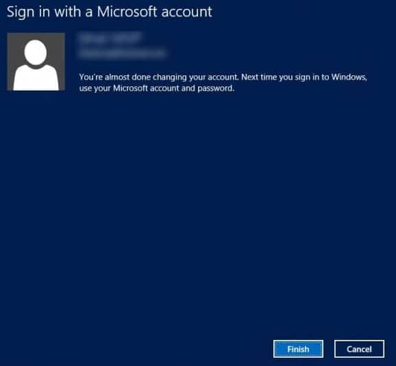 switch local local account to Microsoft
