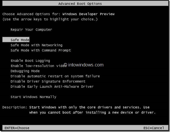 The Hidden Safe Mode In Windows 8
