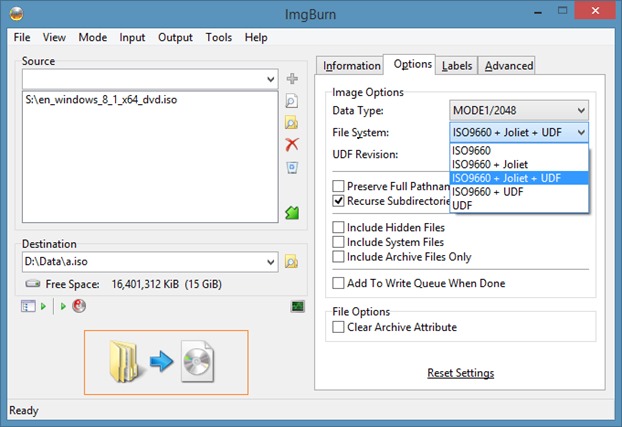 The Selected File is not a valid ISO file Step3