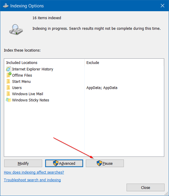 These results may be incomplete message in Windows 10 pic2