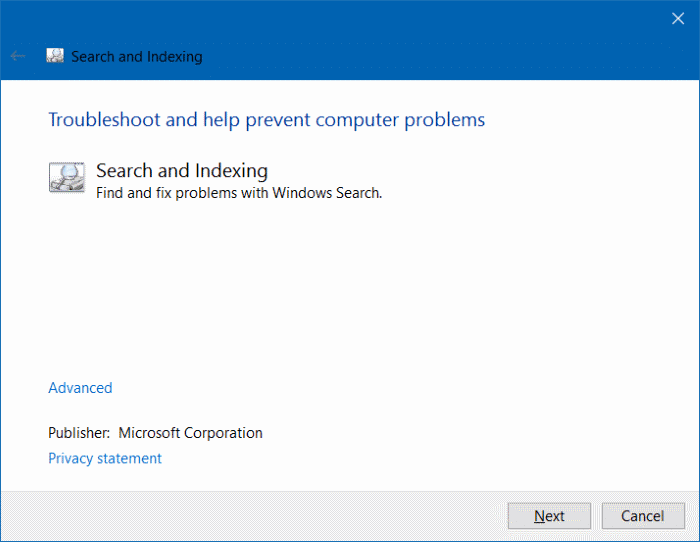 These results may be incomplete message in Windows 10 pic3