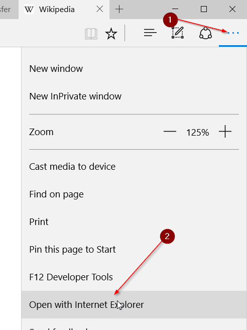 This website needs internet explorer in edge browser in Windows 10