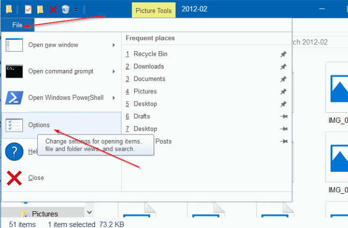 Thumbnails now showing in Windows 10 file explorer step3