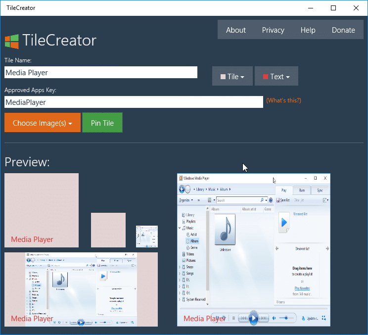 Tile Creator for Windows 10 pic5
