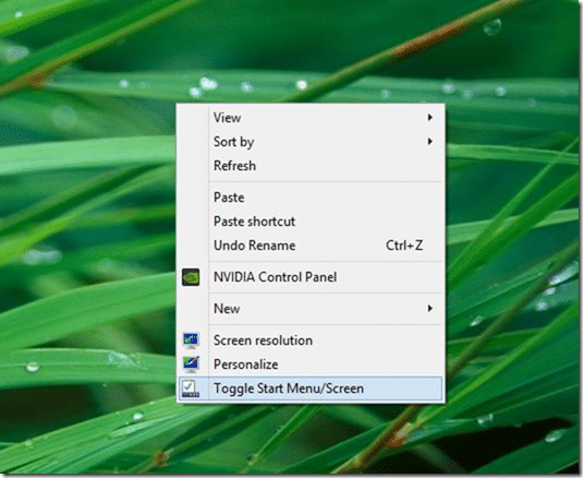 Toggle Start menu or start screen picture01