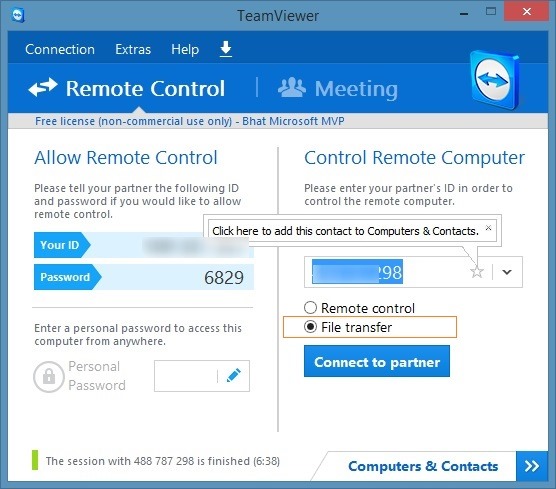 Transfer files using TeamViewer picture1