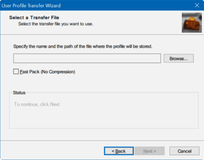 Transfer user profiles in Windows 10 step3