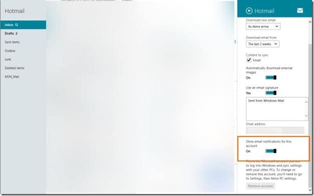 Turn On Email Notification In Windows 8 Step6