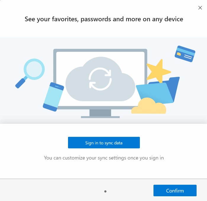 Turn on or off data sync in Microsoft Edge (9)