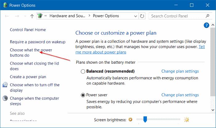 Turn on or off fast startup in Windows 10 step3