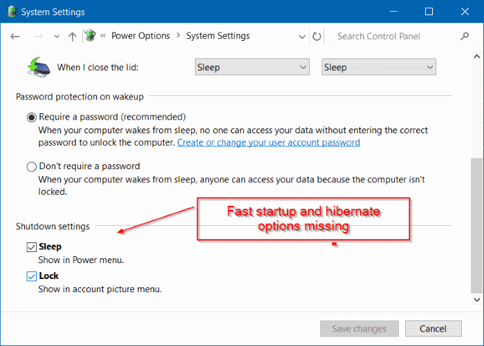 Turn on or off fast startup in Windows 10 step6