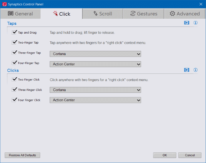 Turn on or off touchpad gestures in Windows 10 pic8
