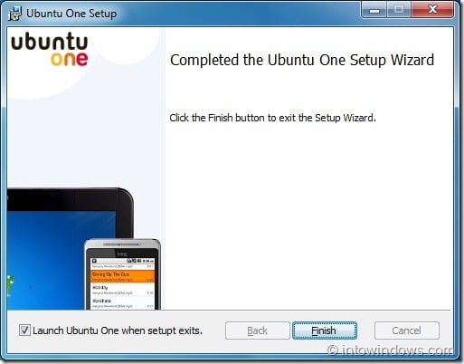Ubuntu One Setup on Windows 7 step3