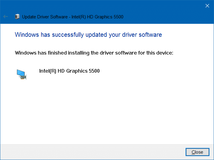 Unable to adjust brightness in Windows 10 3.2