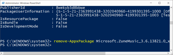 Uninstall Groove Music from Windows 10 pic6.1