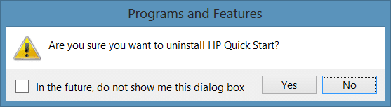 Uninstall HP Quick Start in Windows Picture2