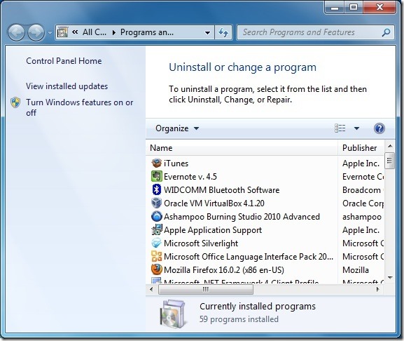 Uninstall Internet Explorer 10 Step2