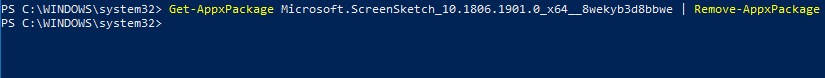 Uninstall Screen Sketch from Windows 10 pic02