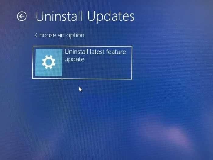 Uninstall Windows 10 updates when PC is not booting (5)