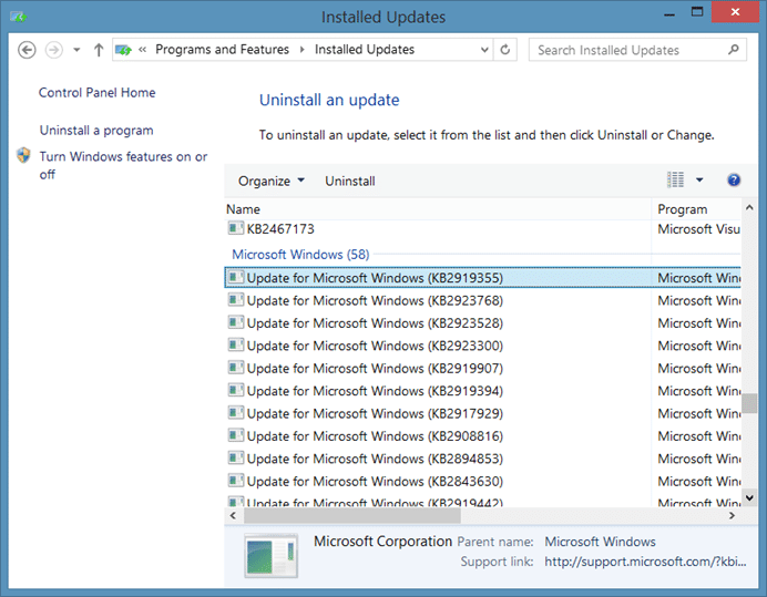 Uninstall Windows 8.1 Update 1 picture1
