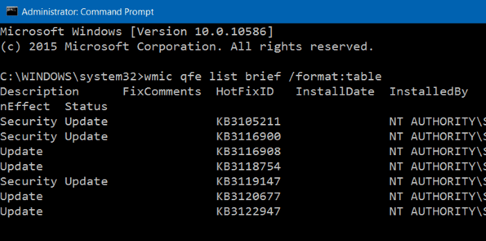 Uninstall an update in Windows 10 step7