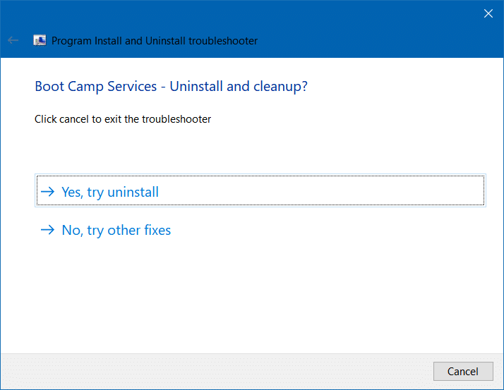 Uninstall boot camp from Windows 10 pic4