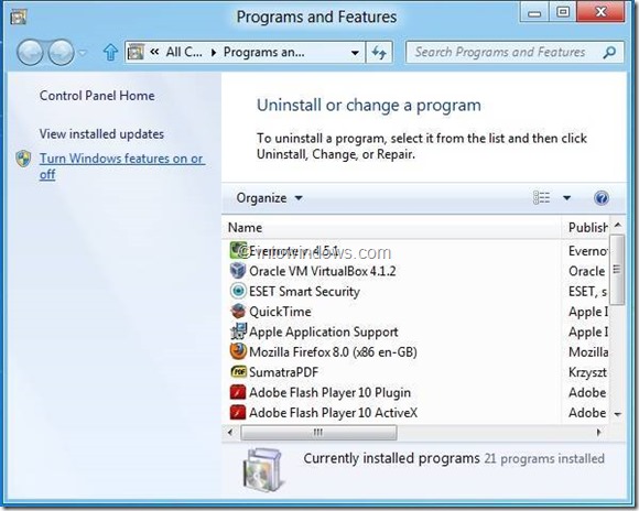 Uninstall or Remove Internet Explorer 10 From Windows 8 Step12