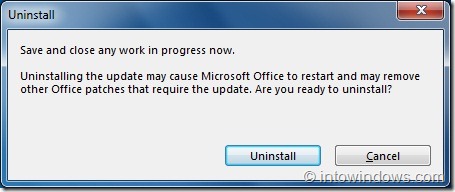 Uninstall Office 2010 SP1 Beta step4