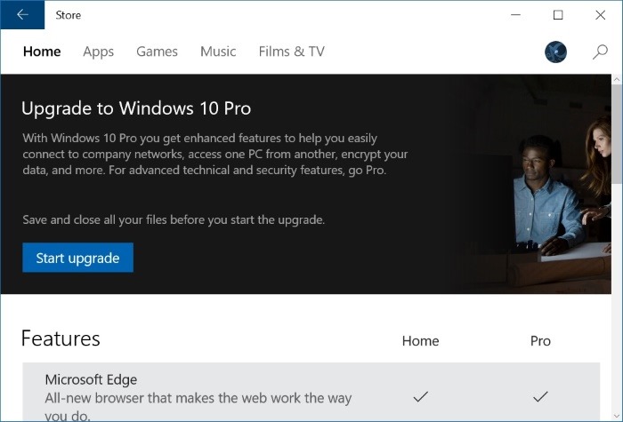 Upgrade Windows 10 Home to Pro without key step5