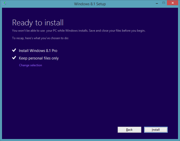 Upgrade Windows 8.1 Preview To RTM Step7