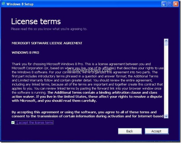 Upgrade XP to Windows 8 Step5