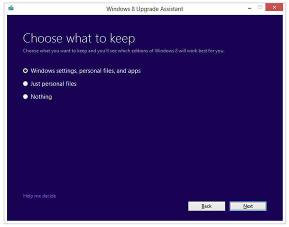 Upgrade to Windows 8