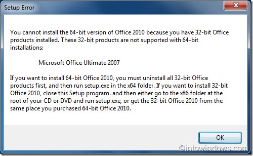Upgrade Office 2007 to Office 2010