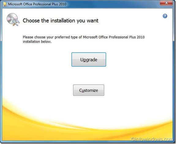Upgrade Office 2007 to Office 2010 step2