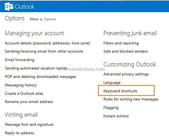 Use Gmail Keyboard Shortcuts In Outlook