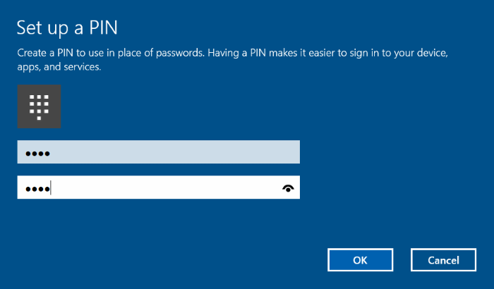 Use PIN to sign into Windows 10 (6)