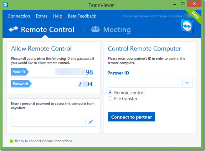 Use TeamViewer 10 without installing