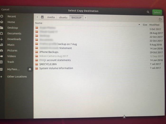 Use Ubuntu to backup files from unbootable Windows PC pic4