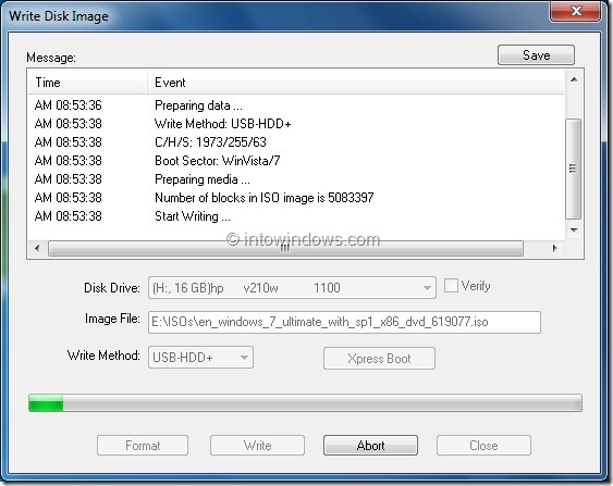 Use UltraISO To Make USB Bootable Step7