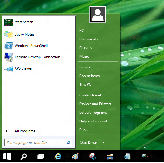 Use old and new Start menu together in Windows 10