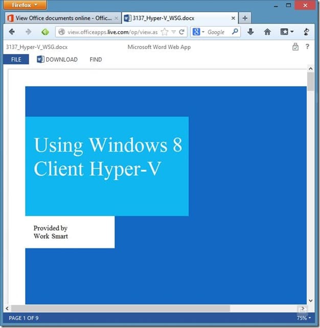 View Word, Excel, PowerPoint In Web Browser Step6