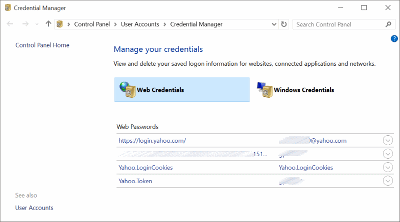View passwords saved in Edge Browser In Windows 10 pic2