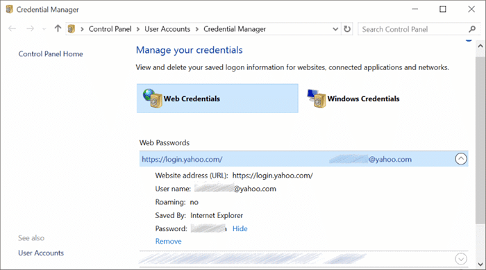 View passwords saved in Edge Browser In Windows 10 pic5
