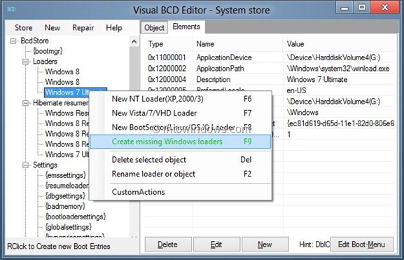 Visual BCD Editor for Windows