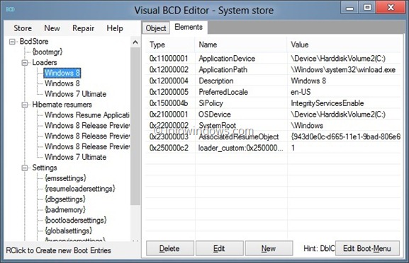 Visual BCD Editor
