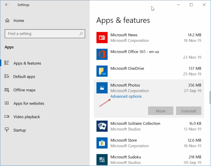 We can't open this file error in the Photos app in Windows 10 pic1