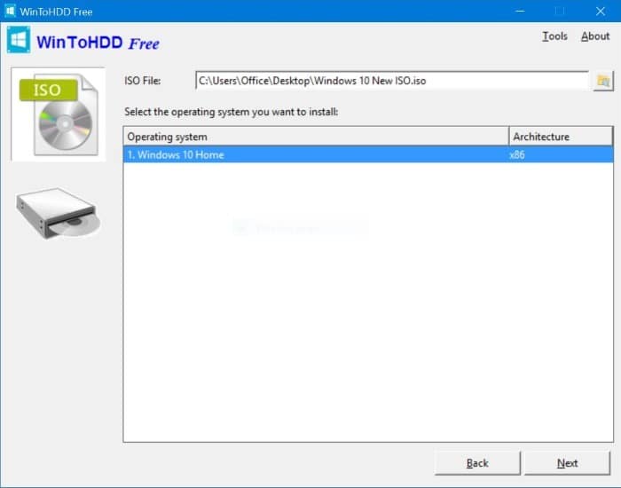 WinToHDD free download for Windows 10