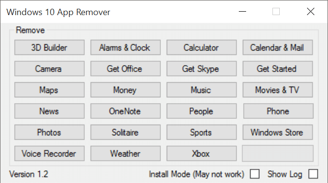 Windows 10 App Remover